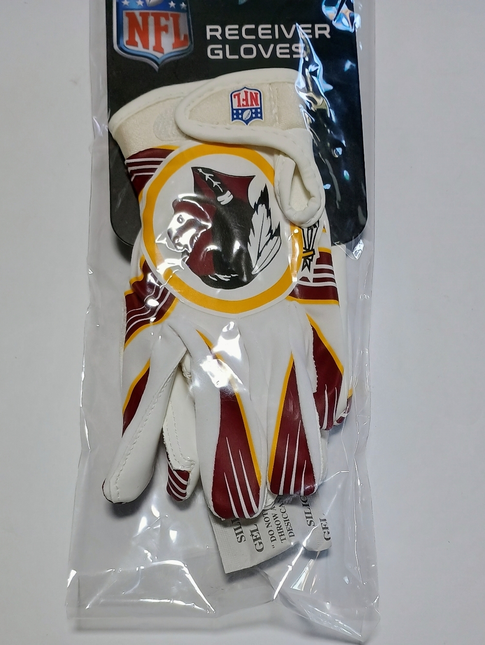 Washington Redskins Old Logo Wide Receiver Gloves Various Sizes